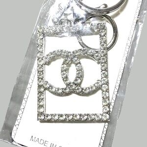 🥳 3/$26 Silver Key Chain Holder - Rhinestone Bling Keychain